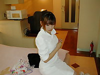 Japanese amateur dressed in nurse's in the hotel room