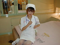 Japanese amateur dressed in nurse's in the hotel room